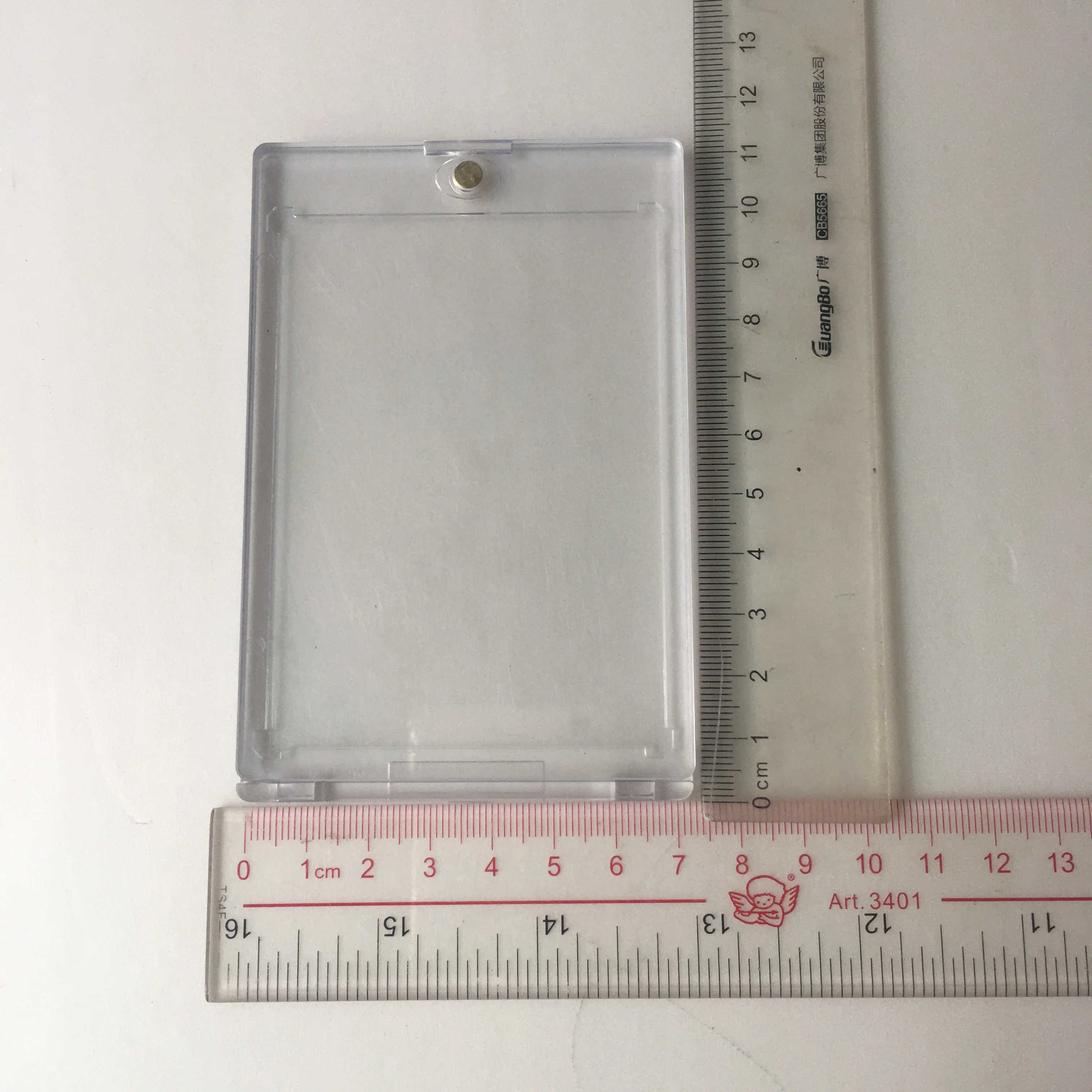 Durable 35Pt Uv Protection One Touch Magnetic Transparent Id Name Trading Business Card Case Holder