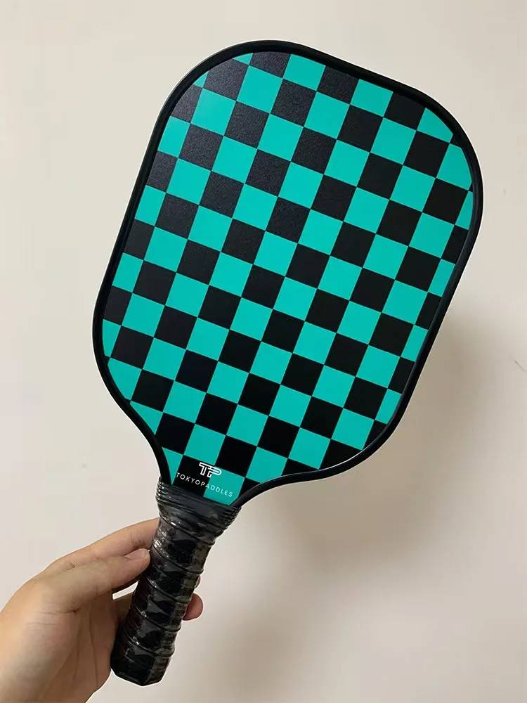 Perseus Model Elongated Handle Carbon Pickleball Paddle with Friction Surface Skin for Improved Grip