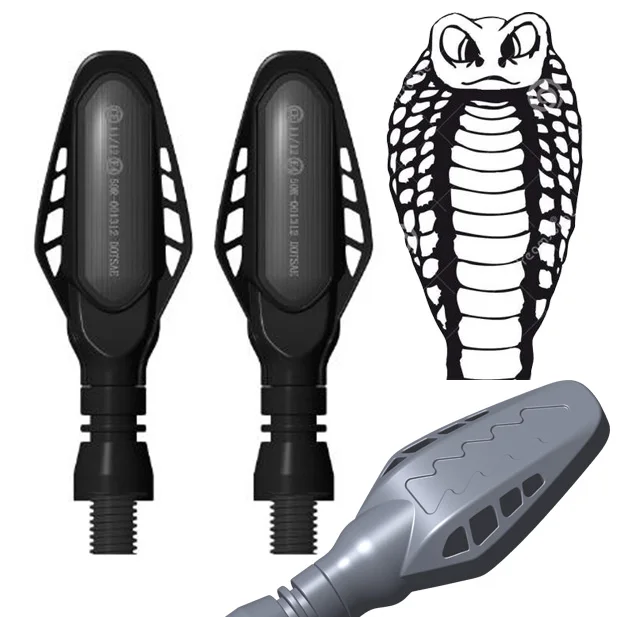 
New Design Cobra Style LED motorbike lamps indicators backup and turn signal lights for mobility scooter 3 wheel motorcycles 