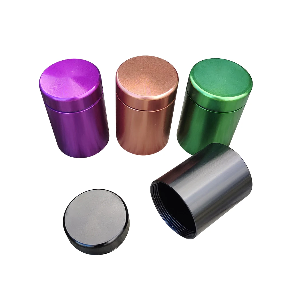 Moon Aluminium Light up Stash Jar Window  Large Glass With Wood Cork Stopper