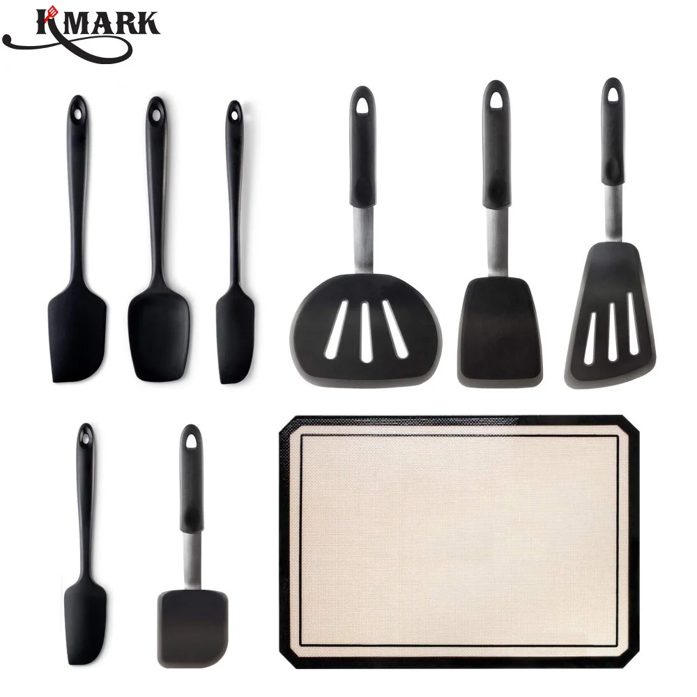 Professional Non-stick Cookware Silicone Kitchen Cooking 8 Pcs Utensils Set for kitchen utensils