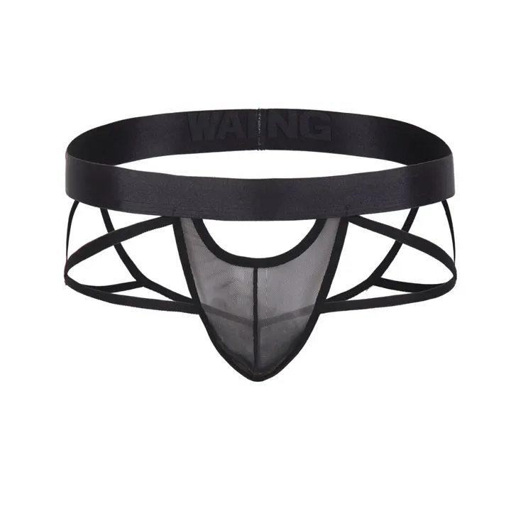 sexi mature leather mesh transparent G strings lingerie men sexy boxer
