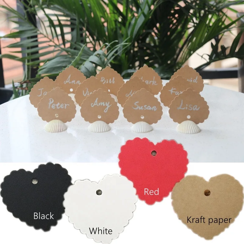 Natural Lion Shell Love Place Card Holder for Beach Wedding Natural Shell Conch Reception Table Chic Decor