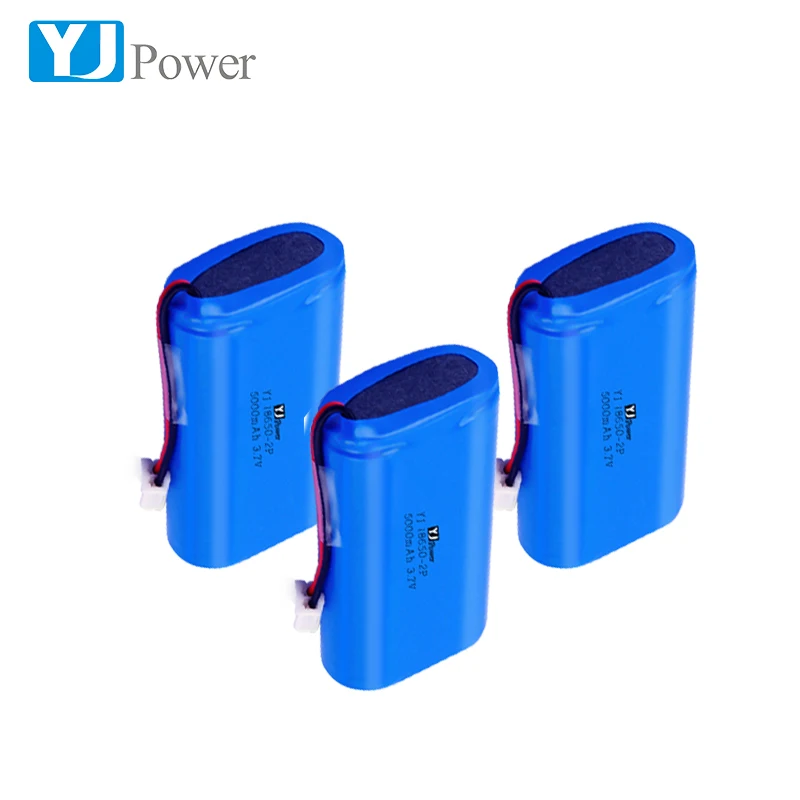 Emergency lighting Battery YJ18650-2P-5000mah Stable performance 3.7V  Li ion Battery Pack