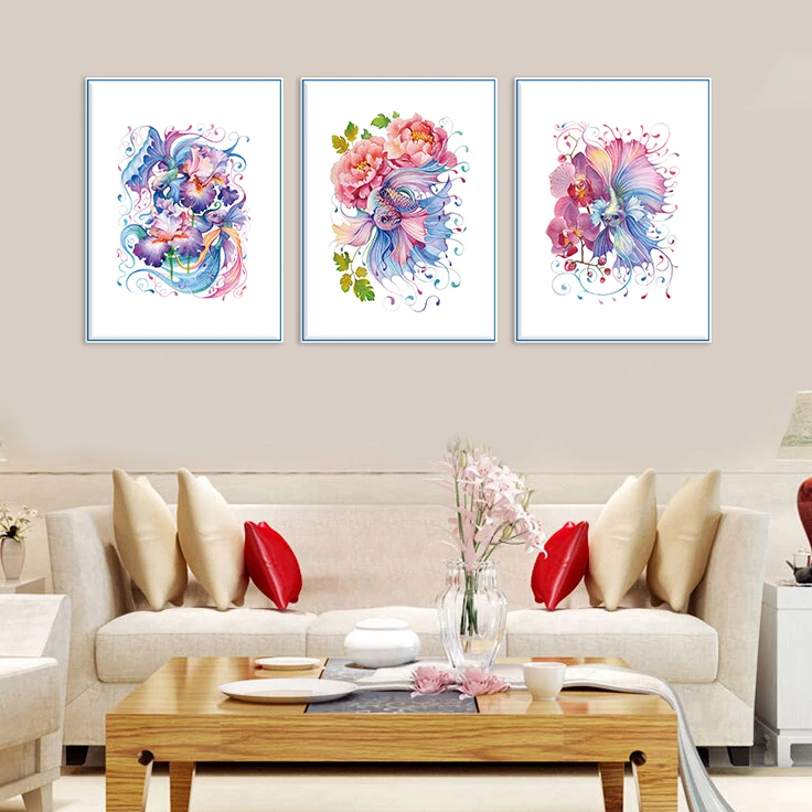 Бесплатная доставка США, картина с изображением цветка ручной росписи, алмазная картина 30*40 см, полная Алмазная картина для гостиной без рамки