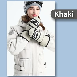 Feather gloves more female in winter to keep warm and velvet outdoor cycling wind lovely skiing waterproof cotton hand stuffy so