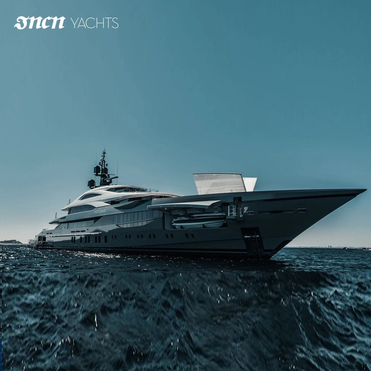 JNCN Custom Black New Design Style Luxury engine Aluminum Yacht 262ft Custom  Large yacht