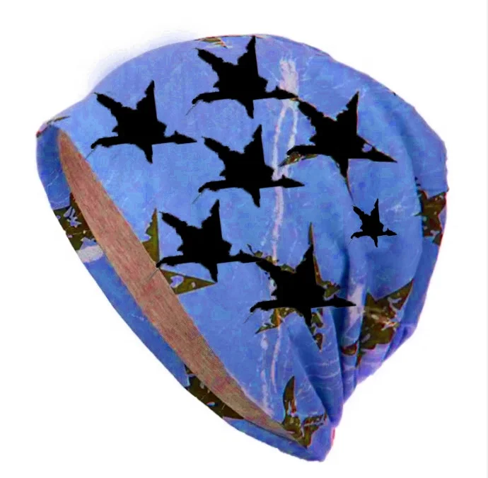 Wholesale unisex adult cotton beanies soft slouch hat long baggy jersey elastic knit heather grey beanie