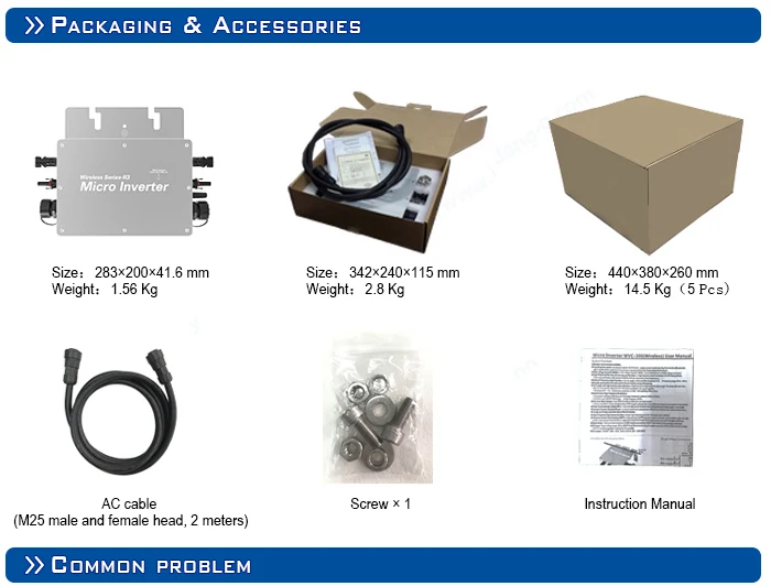 Micro Inverter 600W On Gird Solar system DC to AC for Solar Panel MPPT IP65 Waterproof Outdoor Install
