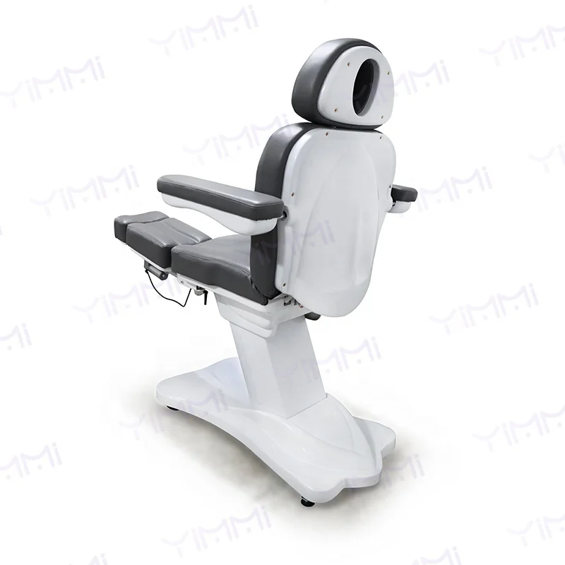 Economic 4/5 Motors Beauty Salon Chair Grey Treatment Chair PVC Leather Podiatry Chair