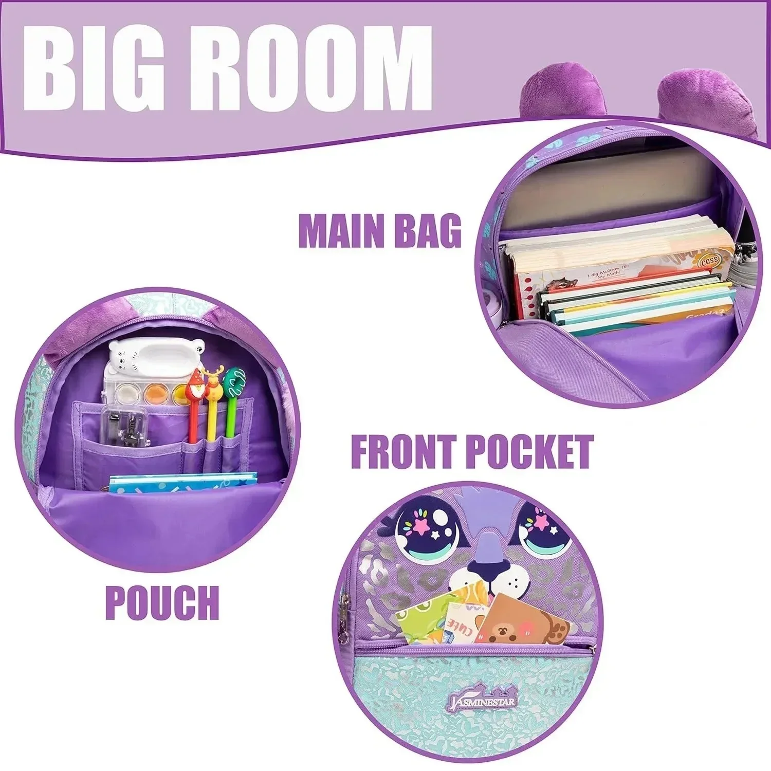 Wholesale Kids Backpacks for Girls Cute School Bag with Lunch Box Pencil Case Primary Child School Backpacks Back to School Bags