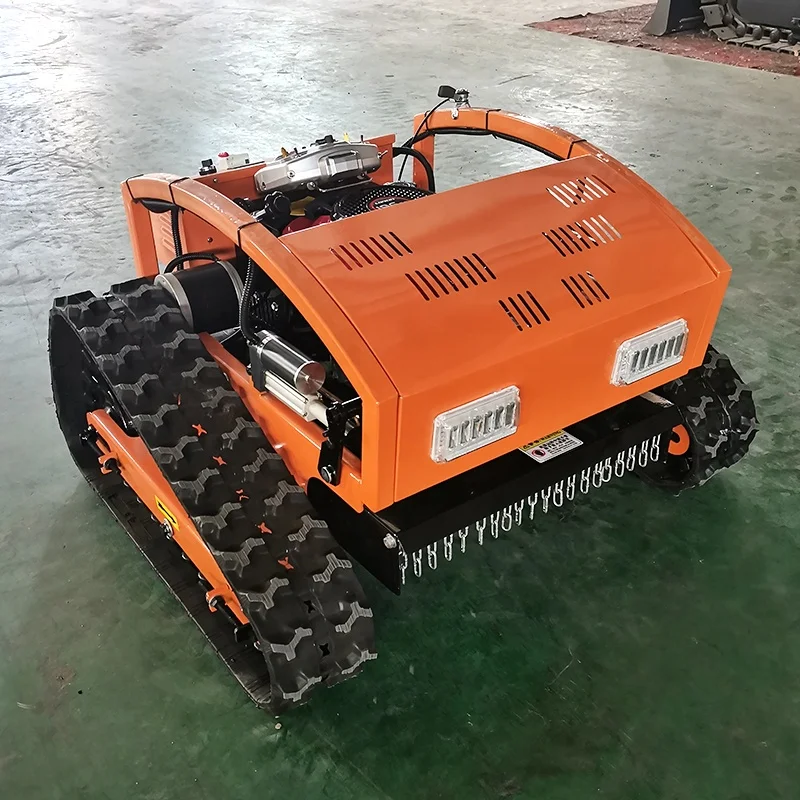 Mini crawler remote control rubber lawn mower for home garden agriculture