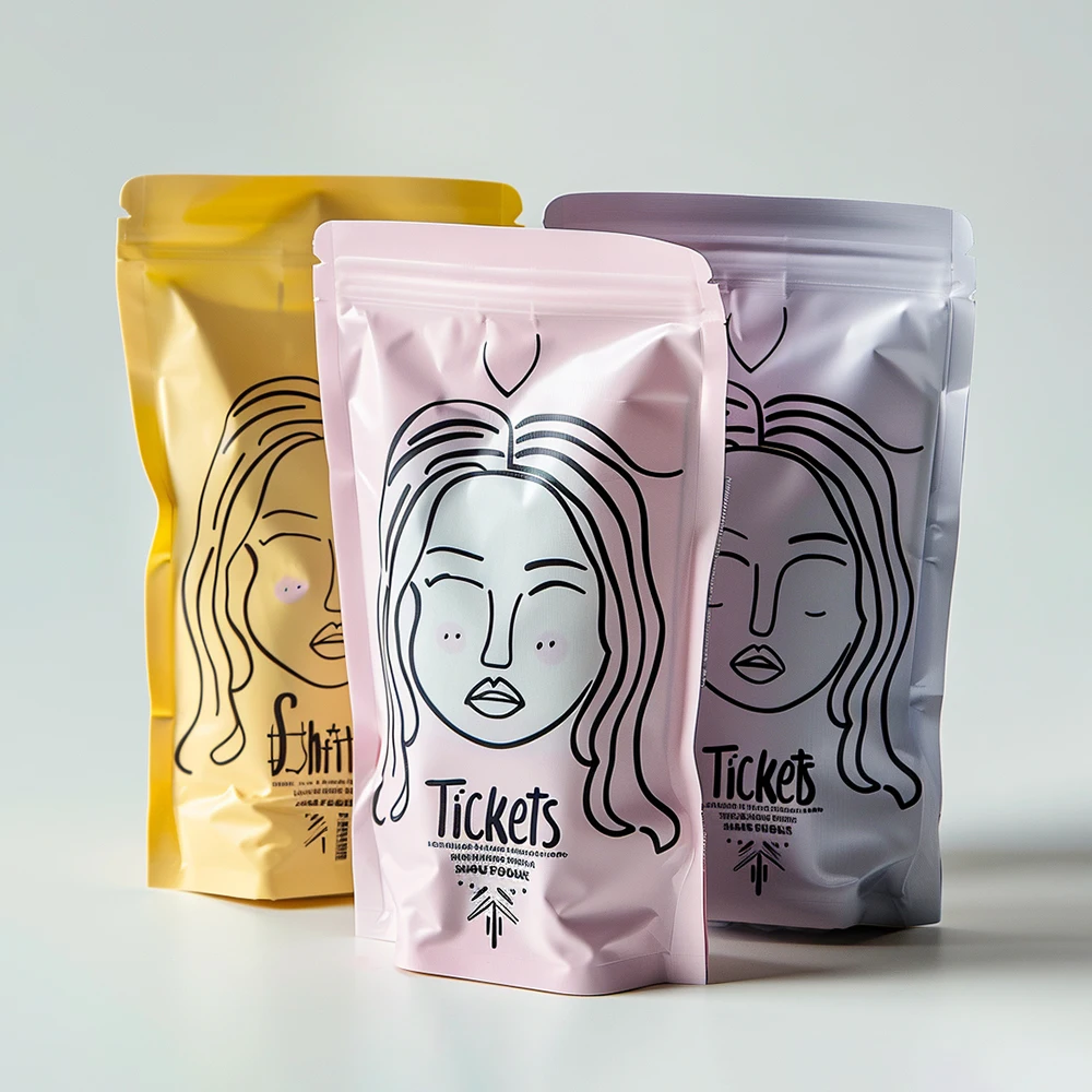 Small Moq Mylar Bag Different Design Printing Stand Up Ziplock Doypack