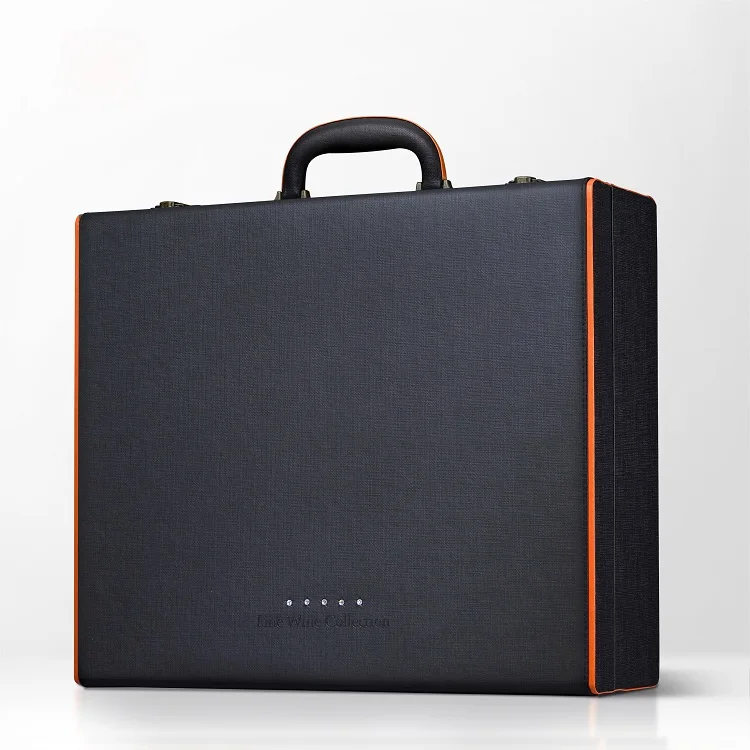 
Supplier PU leather gift wine accessories box,4 bottle wine packaging box with lining velvet 