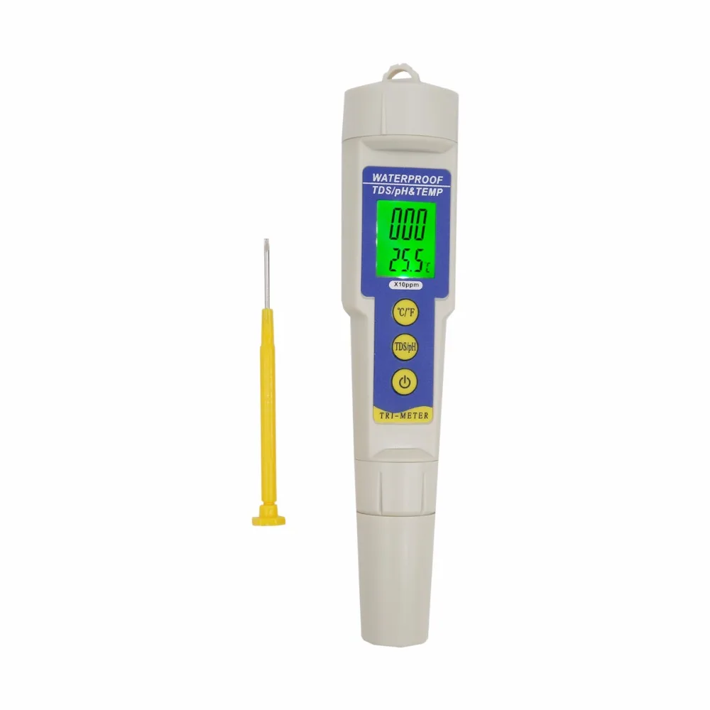 PH-986 3 in 1 Water Tester Multi-parameter PH Monitor TDS PH Meter Aquarium Acidometer Drink Water Quality Analyser