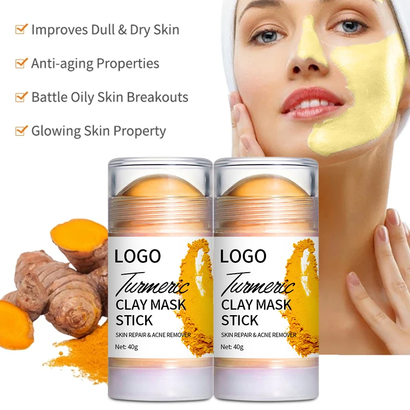 Factory Manufacturer Oem Natural Organic Turmeric Deep Cleansing Oil Control Nourishing Face Green Tea Masking Stick