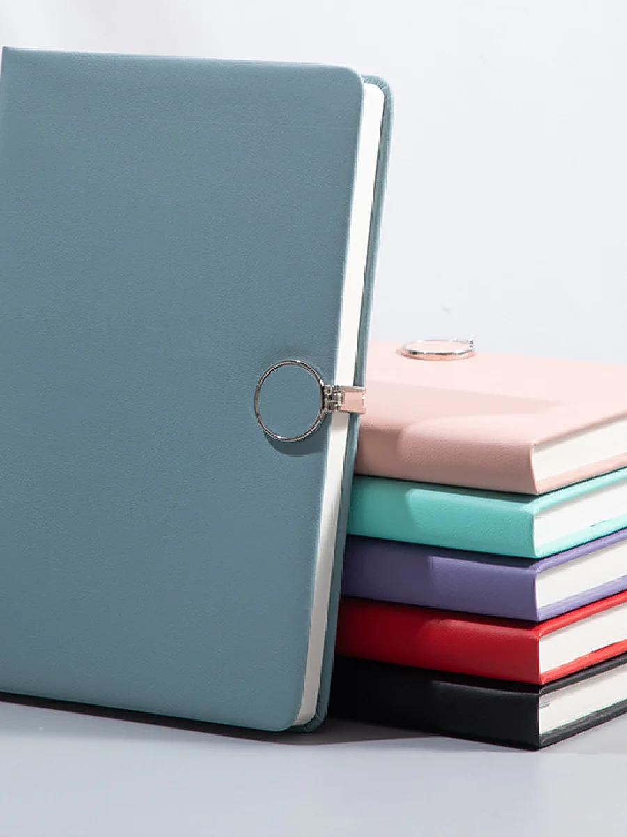 A5 Notebook Wholesale Soft Leather Office Diary with Circular Magnetic Buckle Thickened PU Cover for Gifts
