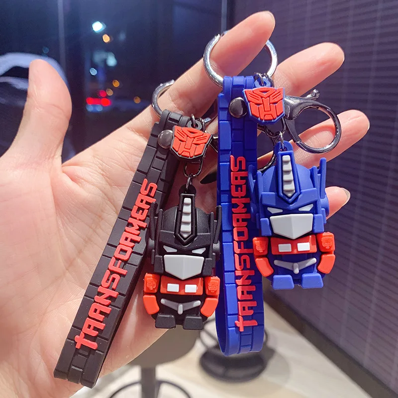 YWMX Robot Toy Keychain Car Pendant Cartoon Keychain Ring Schoolbag Pendant Creative Student Gift Wholesale