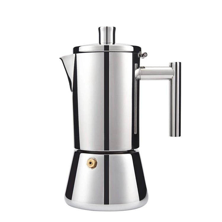 Classic simple 4 cup Mocha Pot Coffee maker &304 stainless steel double blast furnace top coffee Mocha pot
