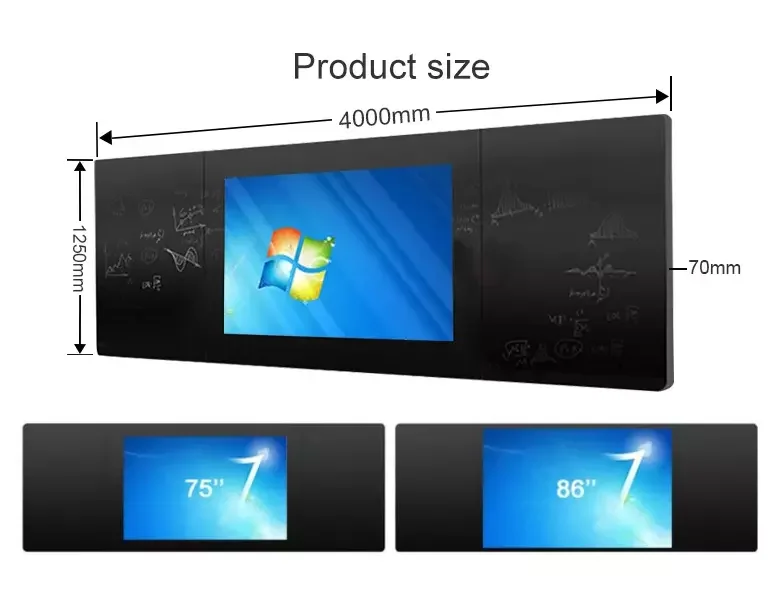4K Ultra Clear Large Touch Screen Handwriting Nano Capacitive Digital Smart Board Interactive Blackboard For Teaching