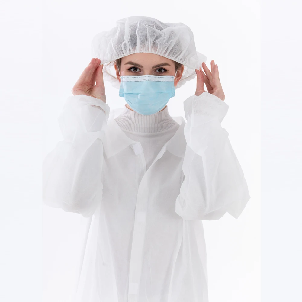 2021 Hot Sale High Quality SMS bouffant cap Disposable nonwoven Mob/Clip/Strip/Bouffant Cap head cap