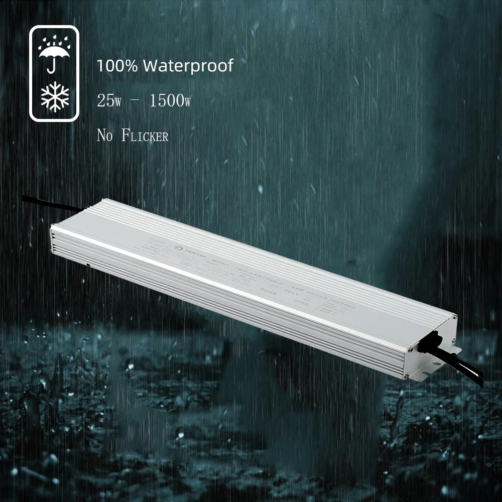 Ультратонкий 2 5a-25A 30W 60w 100w 200w 300w 400w 500w 600w ip67 тонкий светодиодный переключатель водонепроницаемый трансформатор питания
