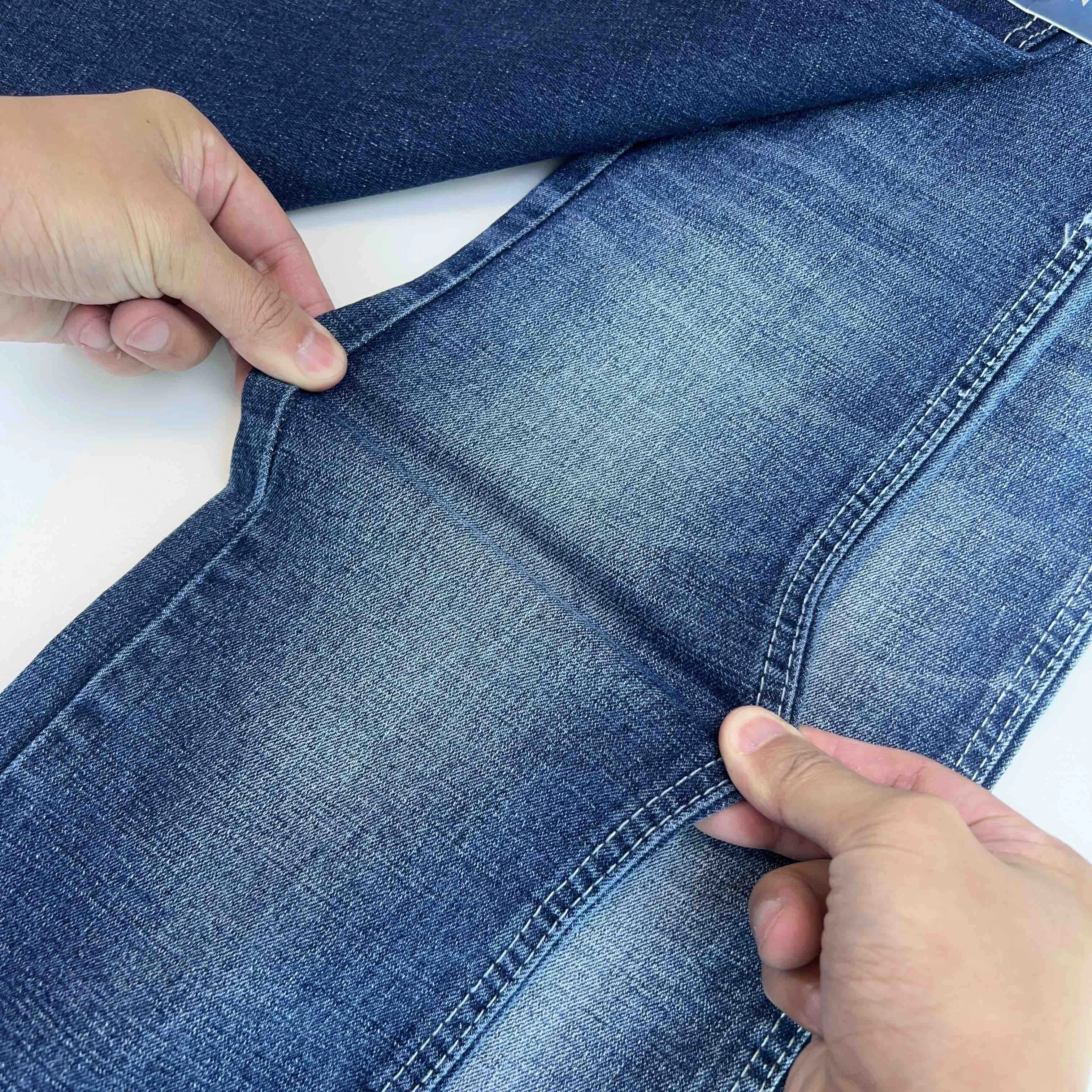 Heavy Weight of Cheaper Jeans Fabric With Crosshatch Denim Stock Lot for India Market Jean Samples
