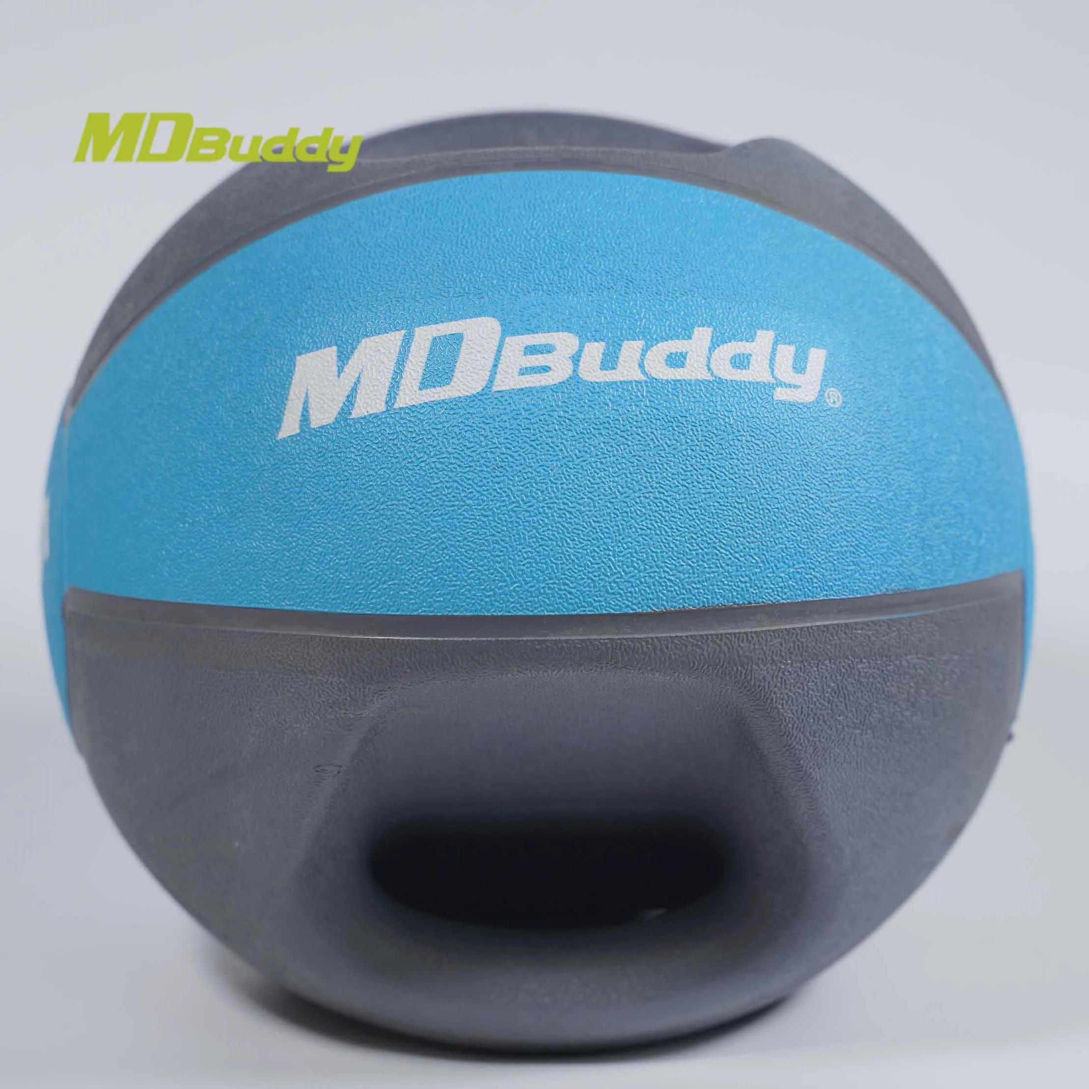 MDBuddy Custom Eco-friendly Rubber Double Grip Exercise Medicine Ball with Handles Weighted Ball for Abs