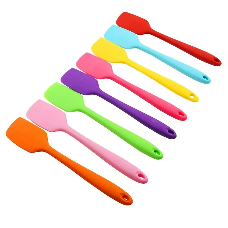Wholesale Colorful non-stick heat resistant private label kitchen silicone spatula scraper