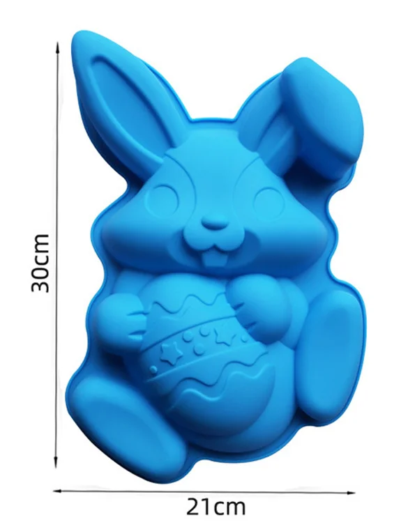 2024 new Large size Custom logo Easter Egg Rabbit Baking Moulds Cake mold Decorating Cake Tools silicone baking pans For Easter