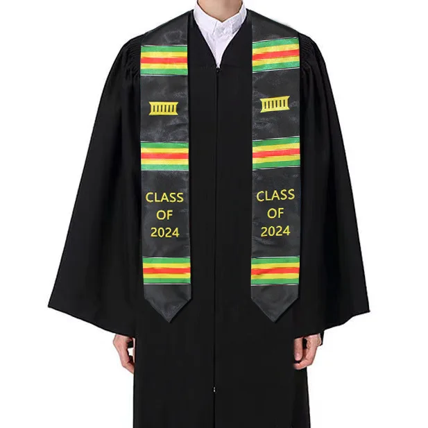 Graduation Doctor Nurse Cord Ceremony Double Layer Heat Press Crystal Honor Silk Stole Custom WY006