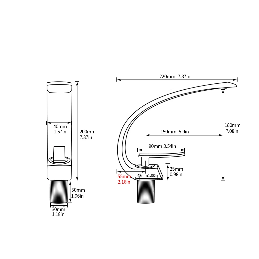 C Shape Hot And Cold Tap ware Water Mixer Single Entry Bathroom Taps Bathroom Waterfall Faucets New Design Bathroom Basin Faucet