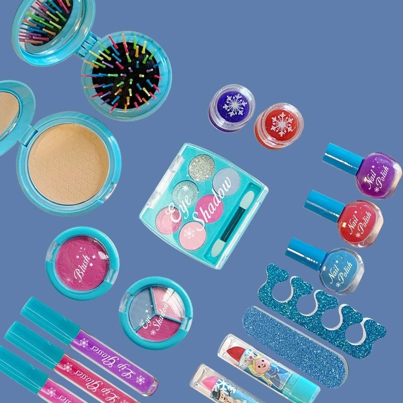 Wholesale Preschool Pretend Play Kids Make Up Toy Set Cosmetic Cute Princess Kit Cosmetics Bag Makeup Toys