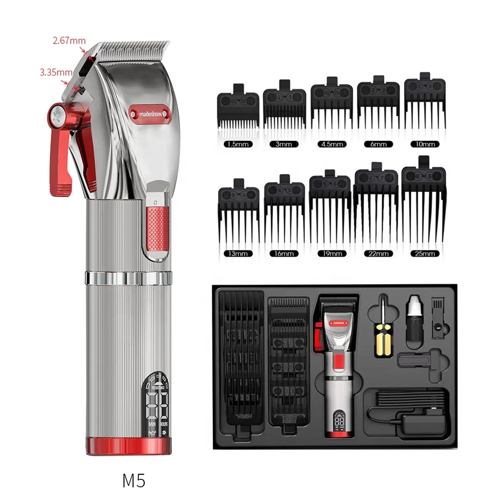 Madeshow M5 Cordless Hair Clipper Professional Hair Clippers For Men Professional Electric Trimmer