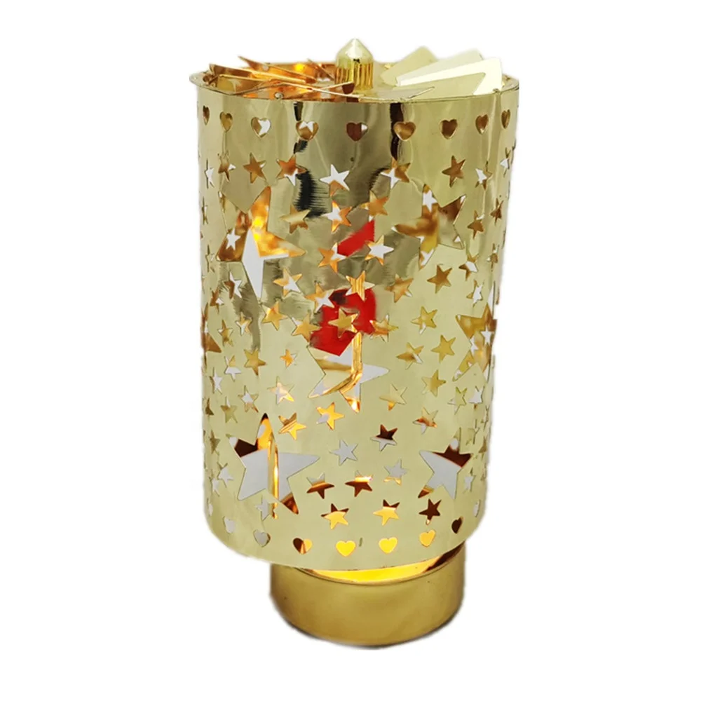 Wedding table centerpieces rotary candlestick metal lantern star carousel tealight candle holders