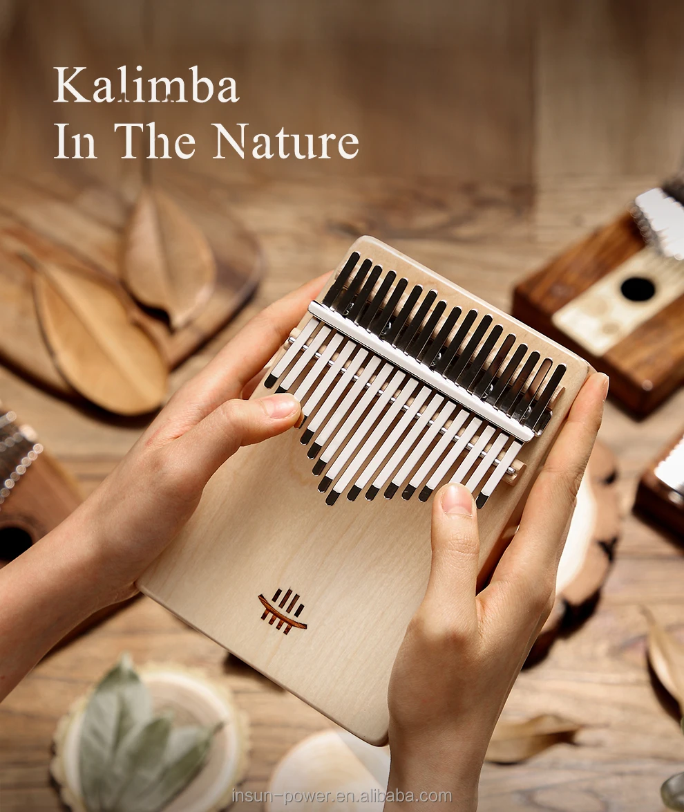 
Factory Price Koa Square Shape 17 Key Kalimba Finger Piano Plate Series 