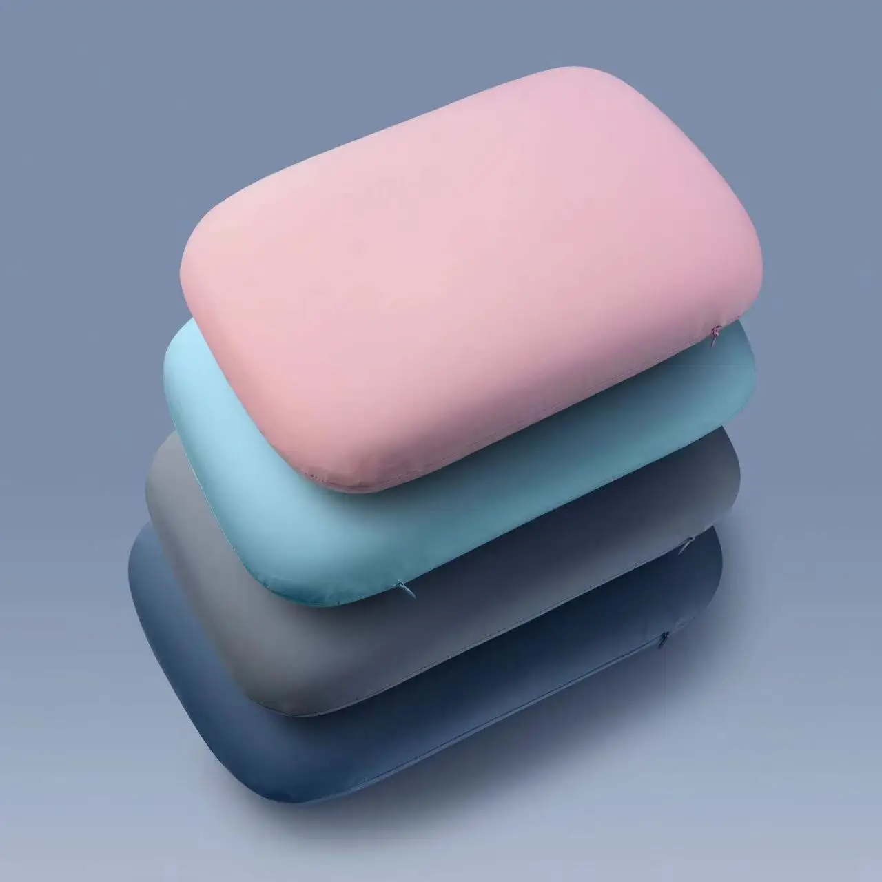 38x26cm Small Memory Foam Travel Pillow for Camping or Airplane - Breathable Cover Ideal Backpacking, Airplane