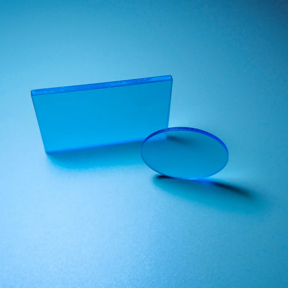 China Manufacture Customized Optical Heat Absorption Glass GRB1 KG1 GRB3 KG3 Filter For Shadowless Lamp