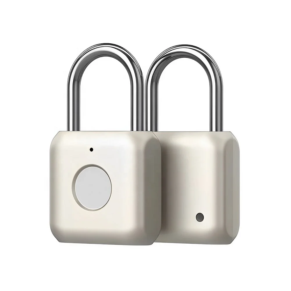 Fingerprint gym locker pad lock safety smart luggage padlock with usb charge cable waterproof finger print padlocks wholesale