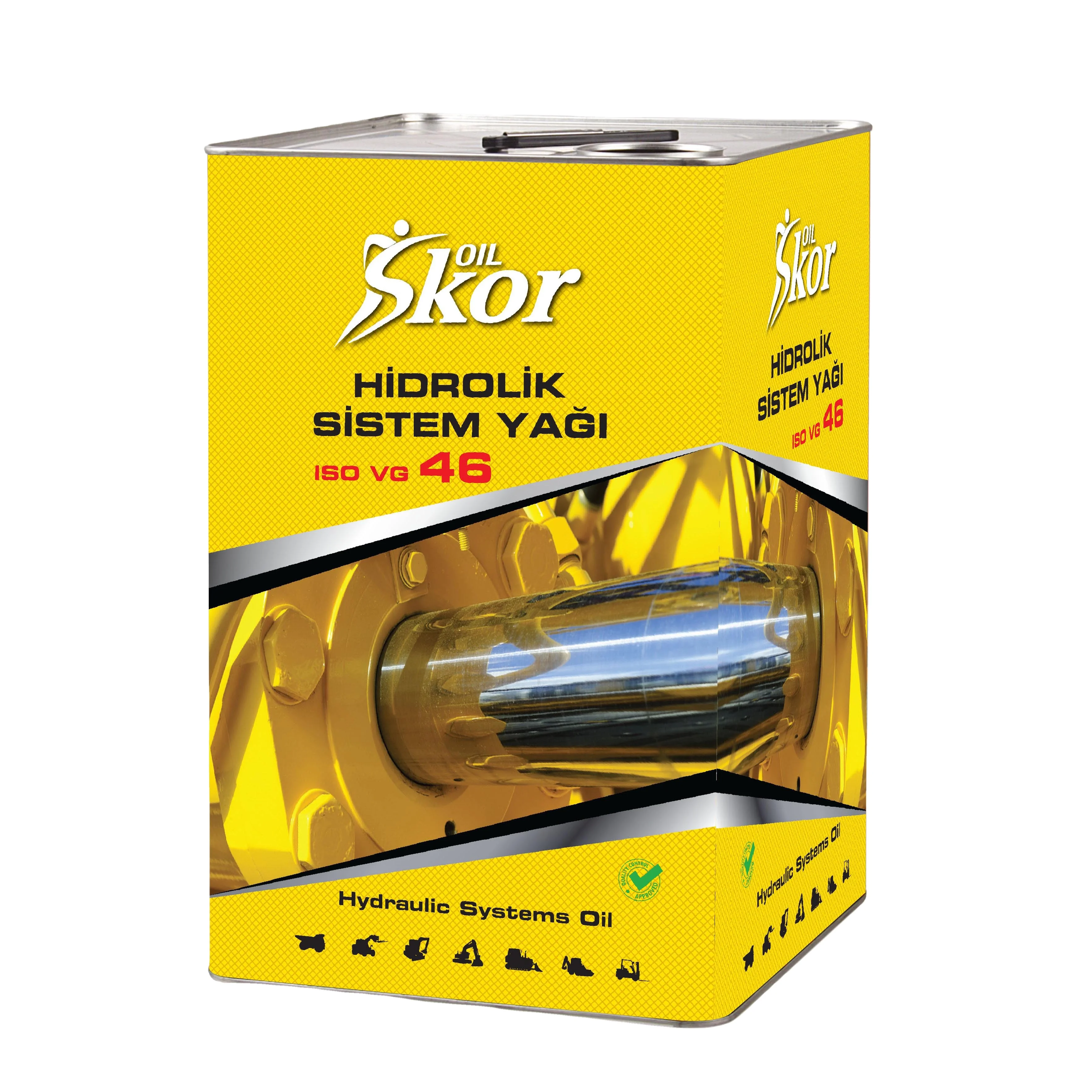 SkorOil Hydraulic System Oil ISO VG 32 16 Liter Tin Industrial Lubricant Hydraulic Series ISO 11158 Industrial Oils