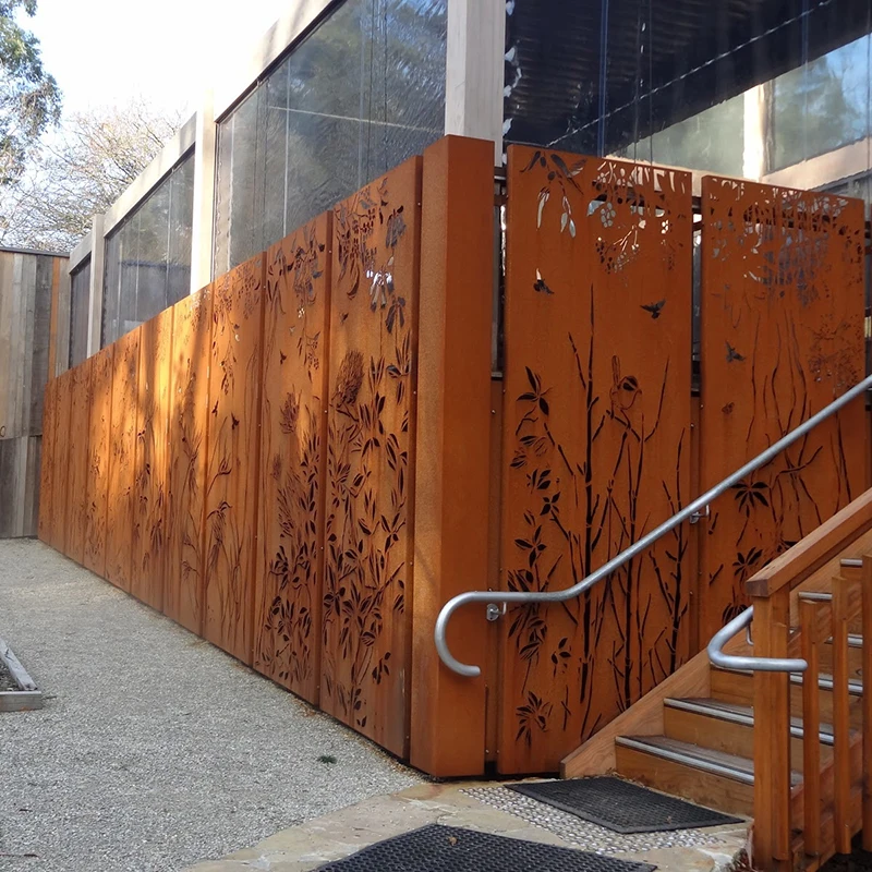 Company metal lattice fence garden farm corten steel fence