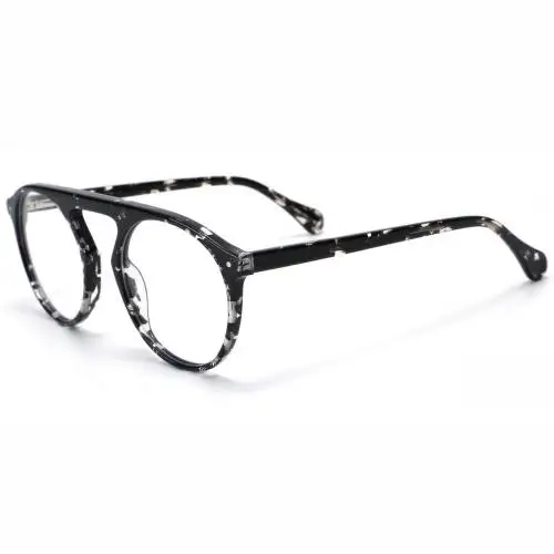 Factory Wholesale Vintage Round Eyeglasses Frames for Women High Quality Acetate Optical Frames Men Eyewear Spectacle Frames