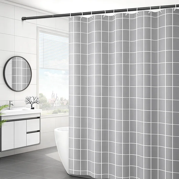 
Digital printed waterproof polyester bathroom shower curtain 
