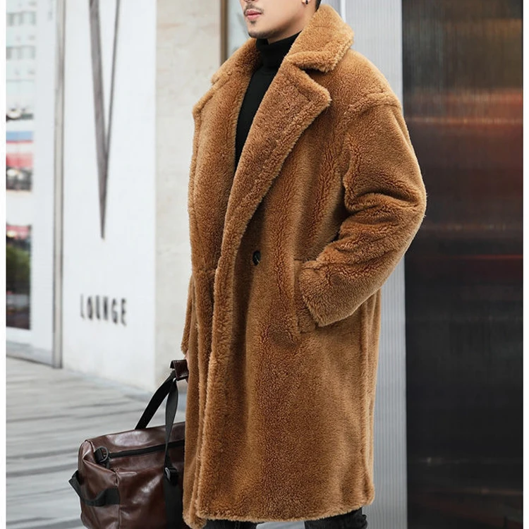 Winter Male Jacket Warm Cashmere Casual Wool Mens high quality Plus Size Coat Fleece Jacket