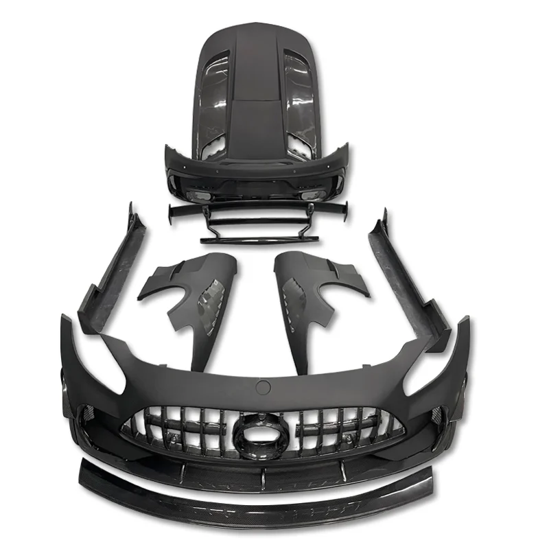 Perfect fitment Black series style carbon fiber body kit for AMG GT GT GTR  bumpers fender  wing hood
