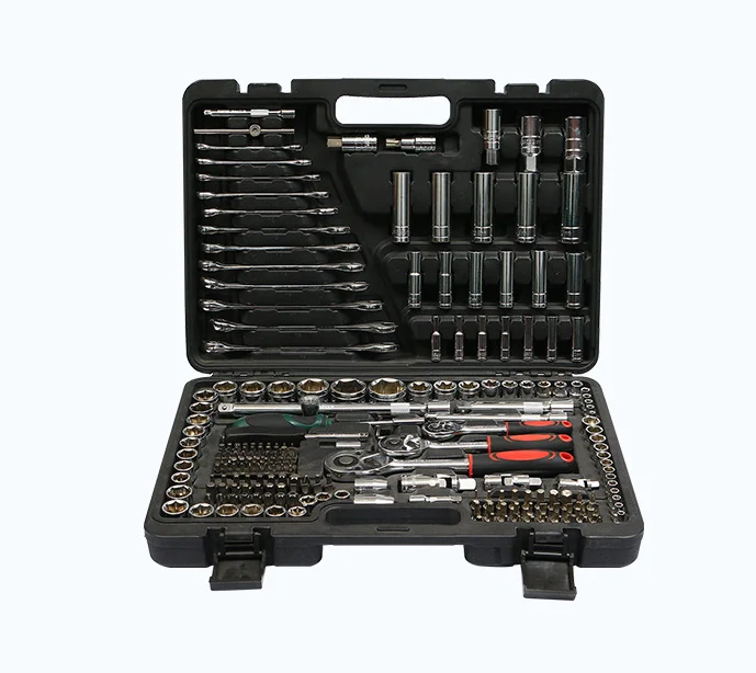 218pcs Professional auto repairing socket tool set mechanical toolbox