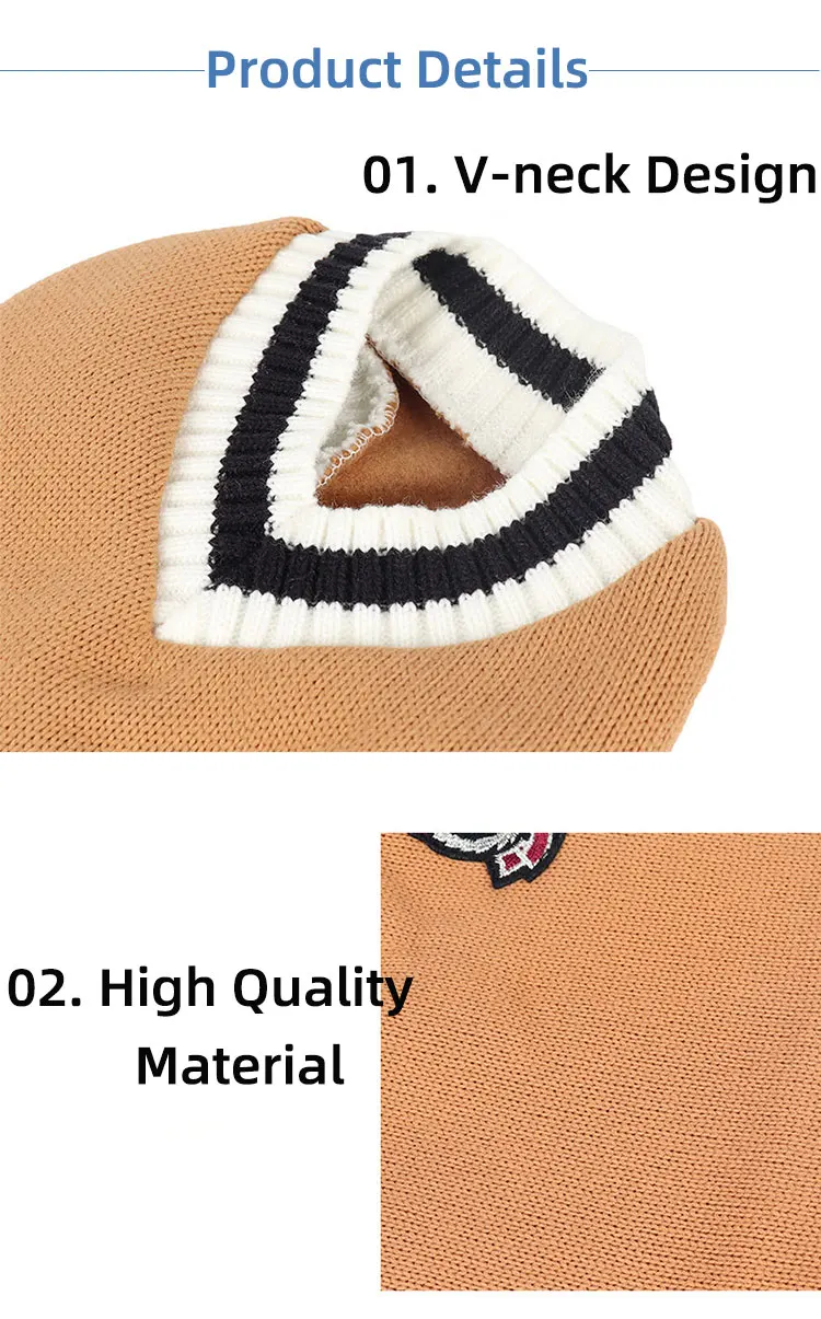 Wholesale Designer Classic Cable Knit Pet Dog Jumper Sweater Clothes