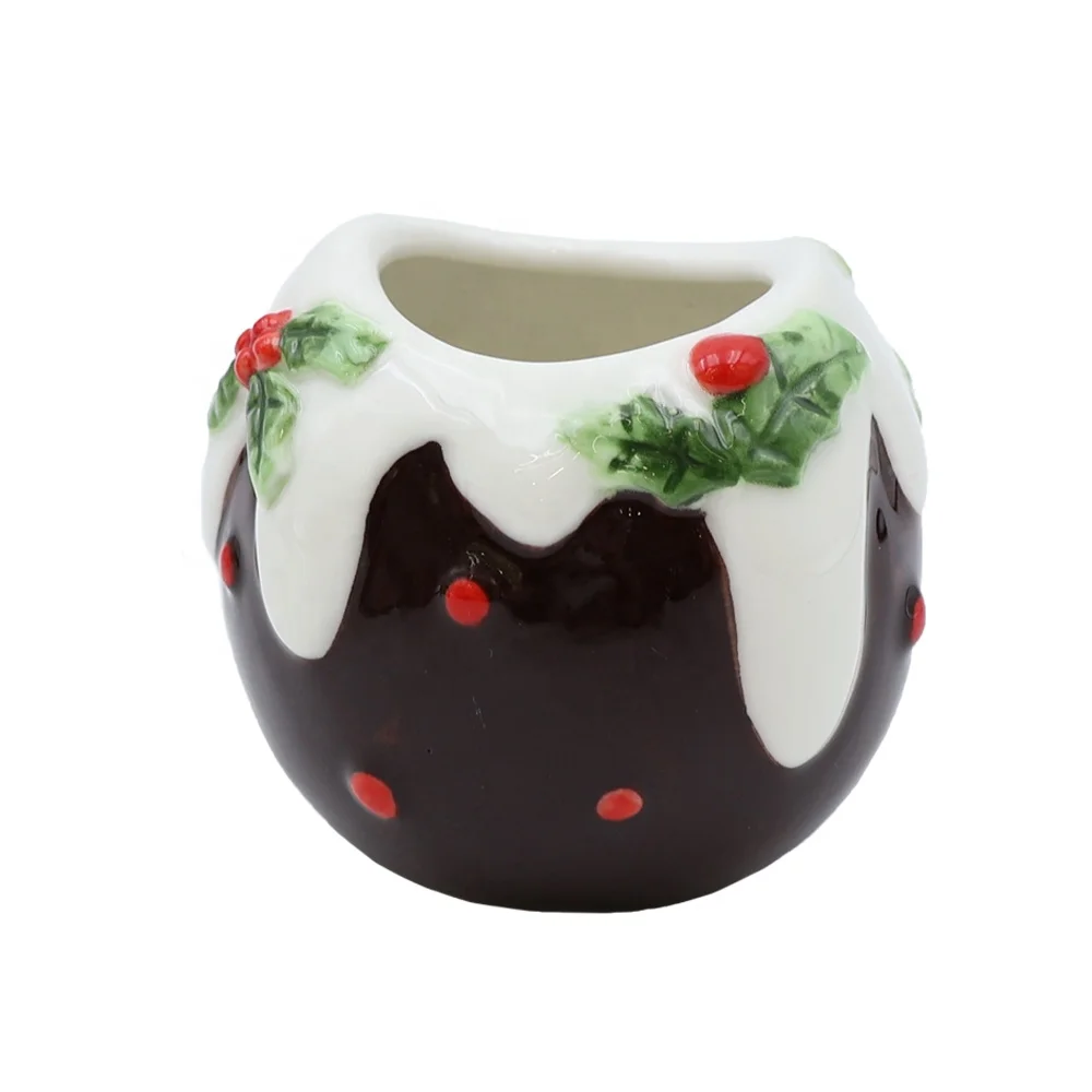 Wholesale customize porcelain unique mini tumbler tequila shot glasses ceramic Christmas ball cute chocolate snowball shot glass