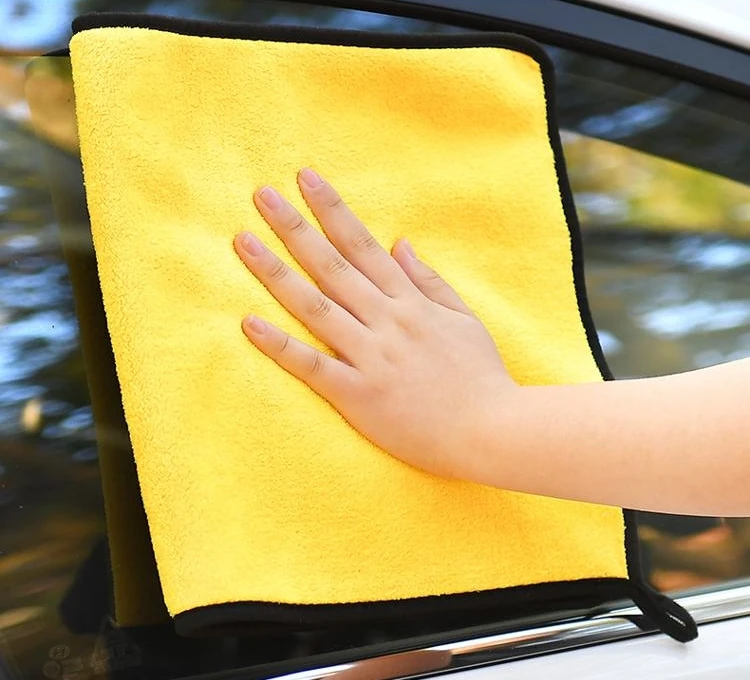 Custom Logo Coral Fleece Thicken Quick Dry Towel Car 800gsm Absorbent Microfiber Car Towel Cleaning Cloth Wash Towel Car