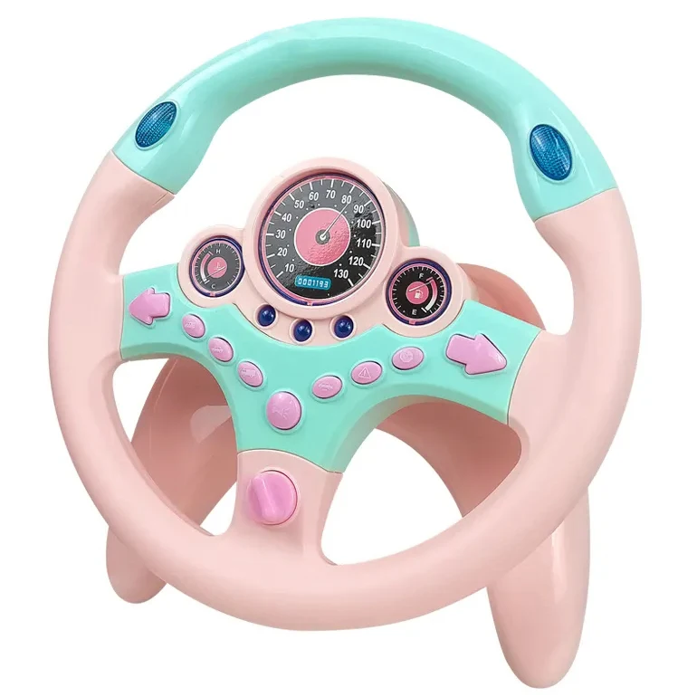 360 Degrees Rotates Steering Wheel Toy Plastic Car Driving Simulator Toys Kids Steering Wheel Toy
